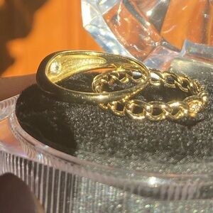 New (2) Shashi 18k Gold Vermeil Rings